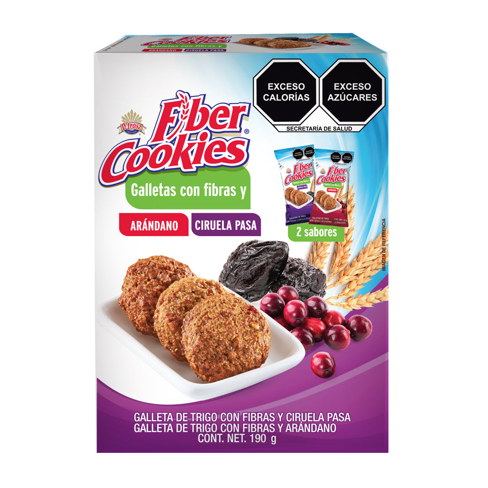 Fiber Cookies with  cranberry / prune