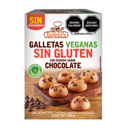 Galletas sin gluten con chispas sabor chocolate 200g
