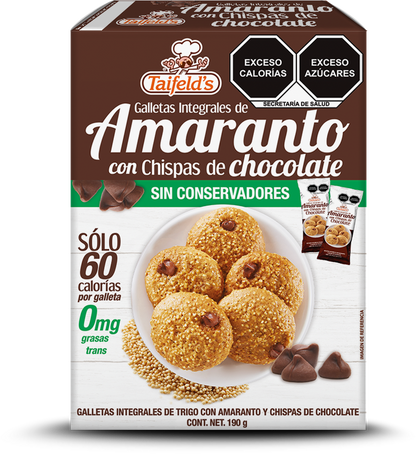 Galletas de Amaranto con chispas de chocolate