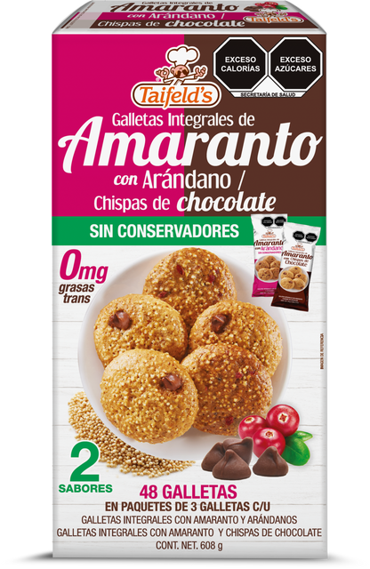 Galletas de Amaranto con arándanos/chispas de chocolate