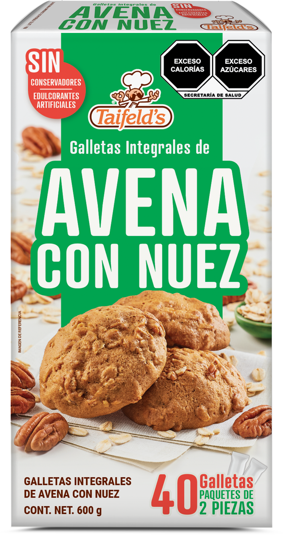 Taifelds Galletas de Avena Natural y Nuez 1kg | Costco Mé