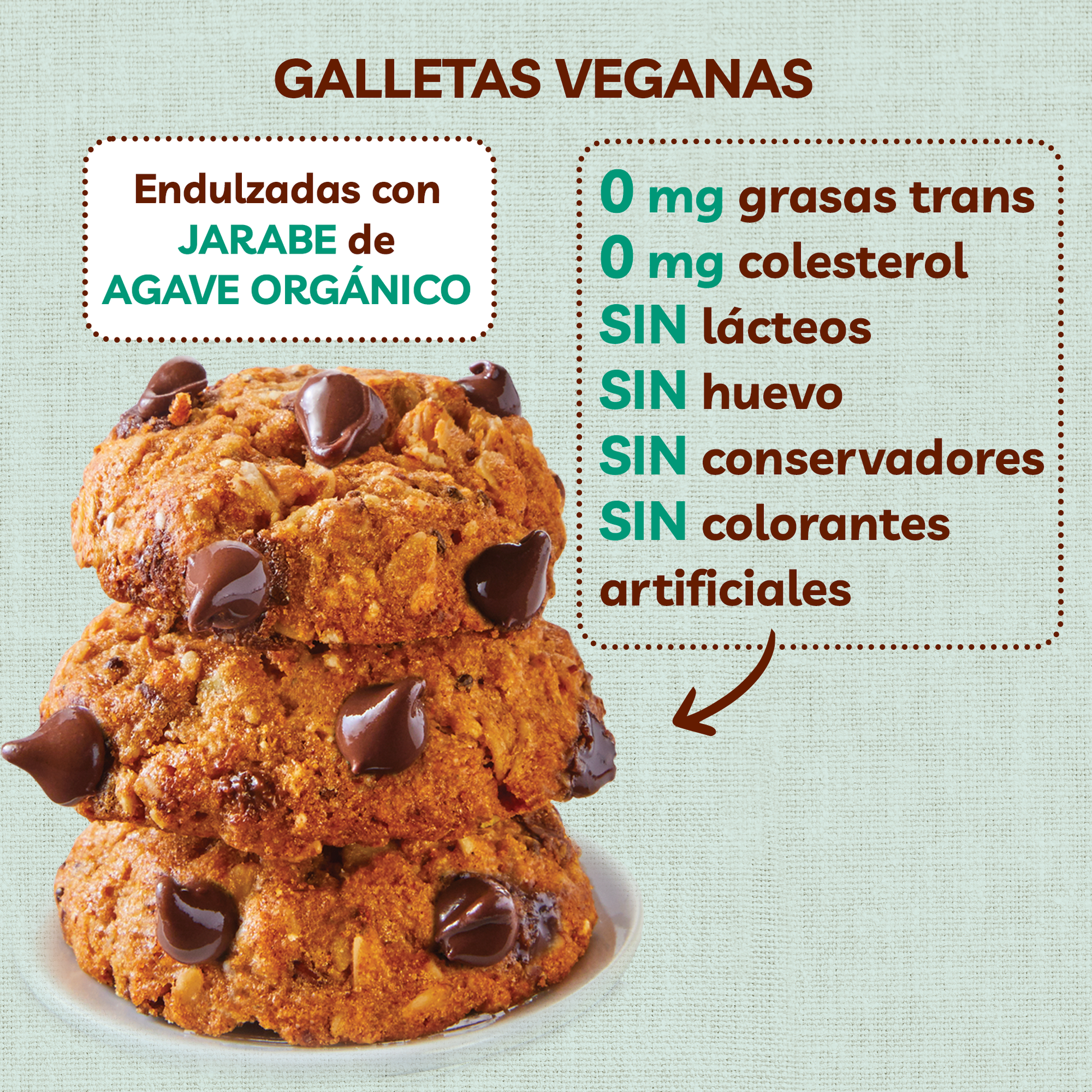 Galletas sin gluten con chispas de chocolate o cookies